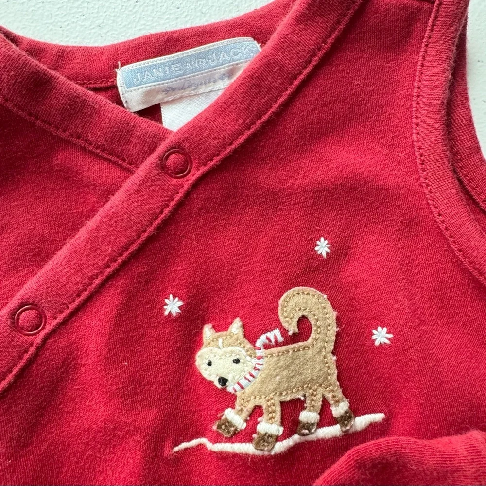 Janie and Jack Winter Animals Embroidered Pajama Set 0-3months